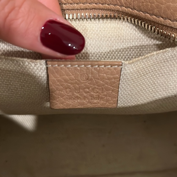 Gucci Soho Disco Crossbody Bag Beige Leather w/bonus twilly - Picture 15 of 16